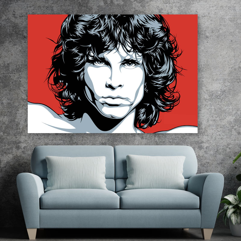 Πίνακας σε καμβά Jim Morrison Vector Art